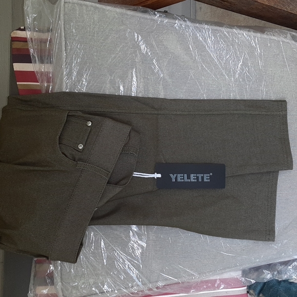 Yelete Army Green 3xl pull on jegging pants that move with you. Super Comfort! - Picture 8 of 12